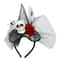 Black Mesh Witch Hat Headband with Skull & Spiders by Celebrate It™